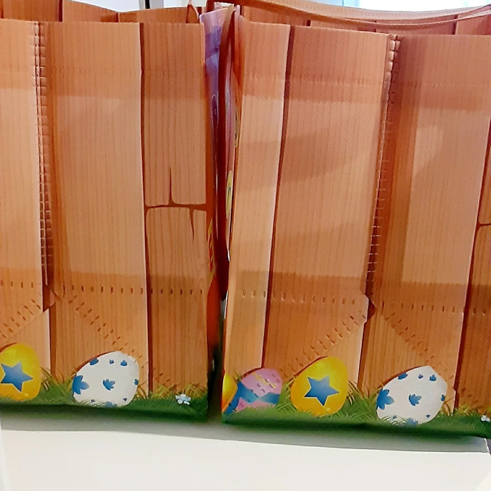 Easter Bunny Basket Gift Bag Waterproof Easter Egg Hunt Bag 2 For $13